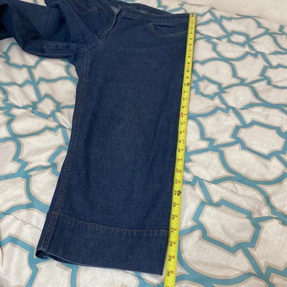 Eileen Fisher Wide Leg Cropped Denim Jeans Size - Picture 11 of 15